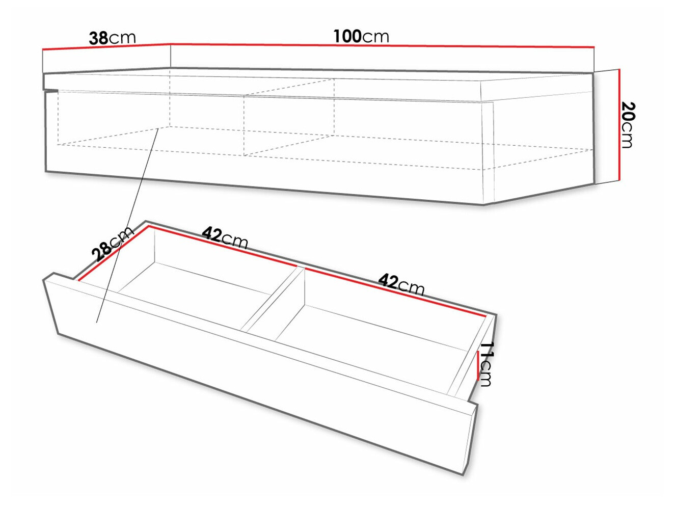 Fésülködő asztal Delpher (Fehér + Fényes fehér)
