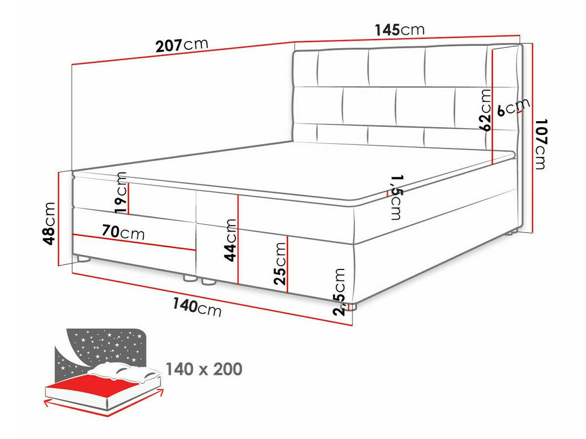 Kontinentális ágy Memphis 103 (Itaka 11)