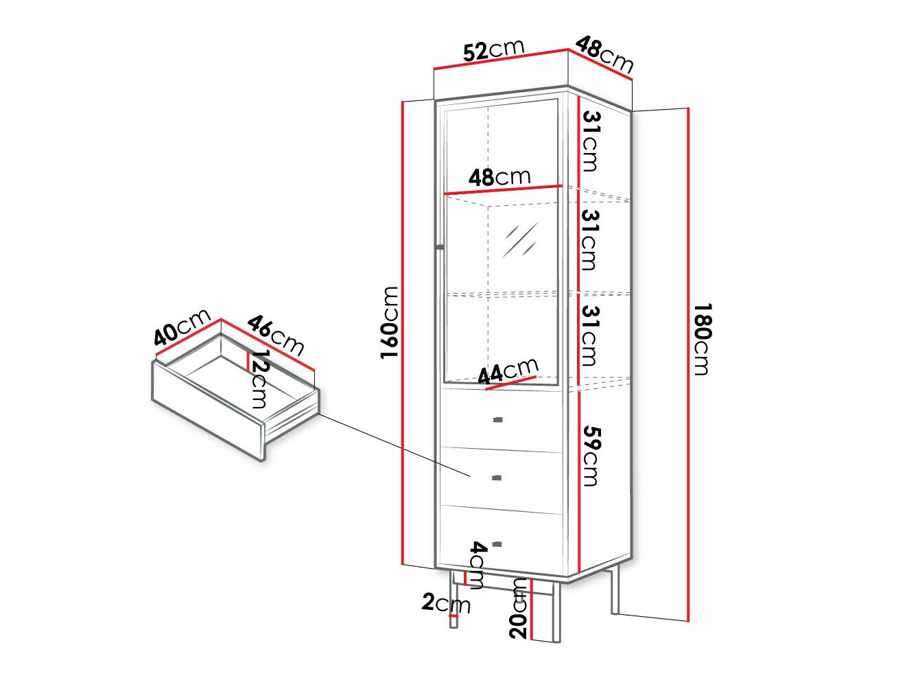 Könyvespolc Comfivo Granium