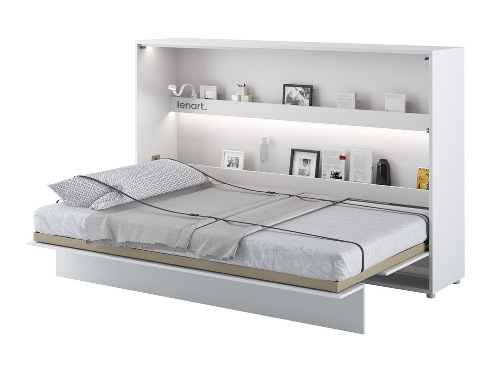 Szekrényágy Concept Pro Lenart Levfere 115 (Fényes fehér)