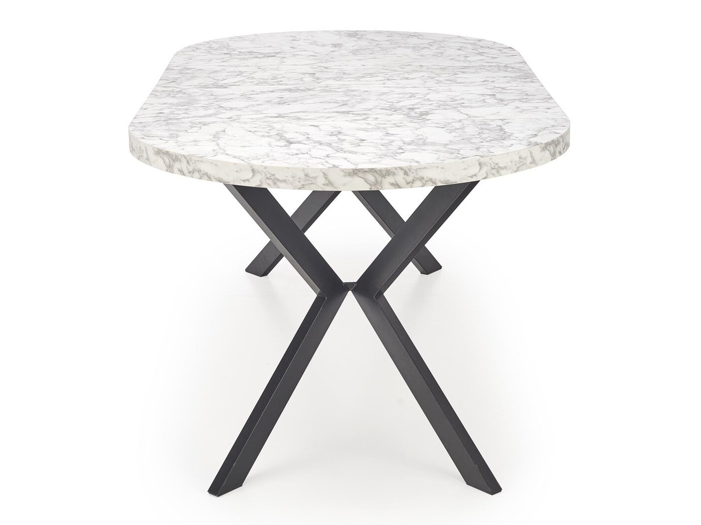 Asztal Houston 1495 (Fehér márvány + Fekete)