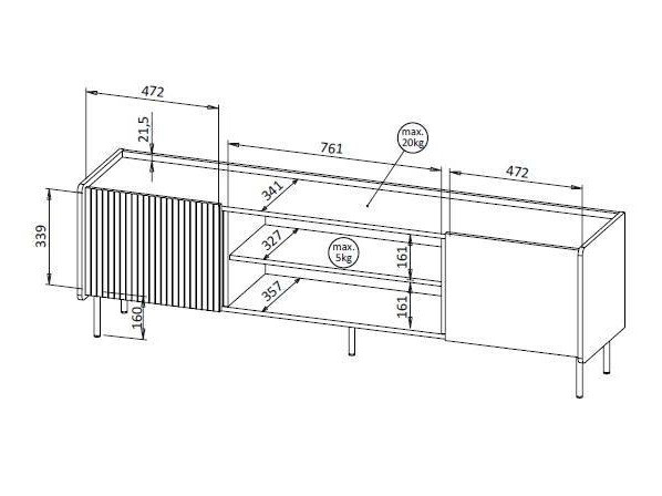 TV-állvány Tivsali 121