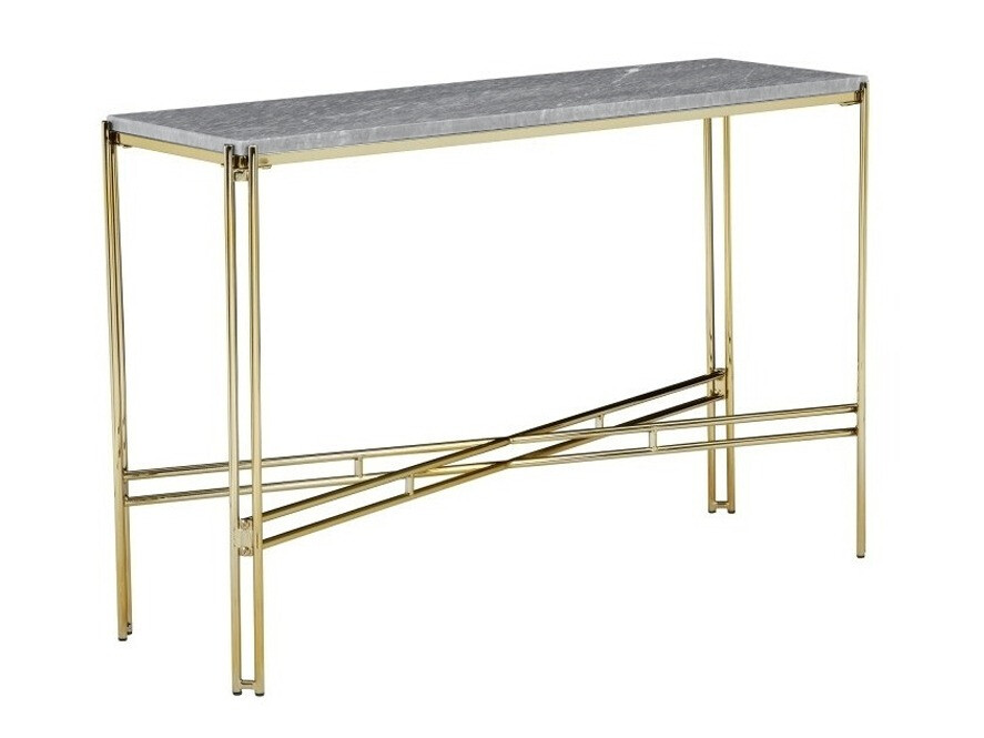 Konzolasztal Concept 55 160 (Szürke márvány + Aranysárga)