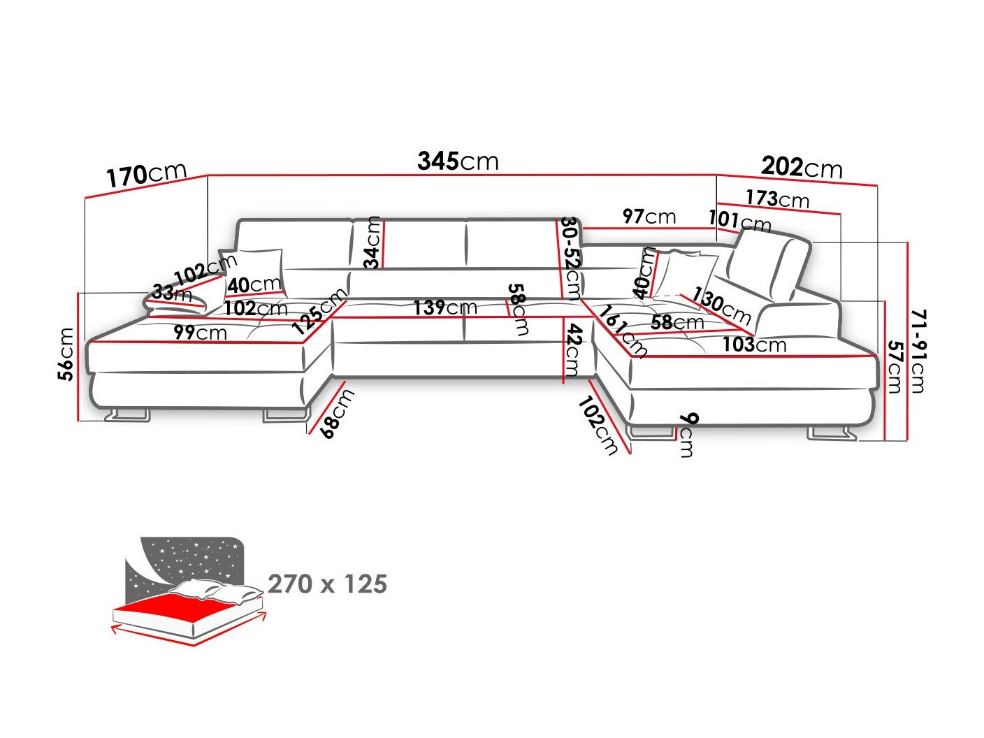Sarokkanapé Comfivo 138 (Poso 14)