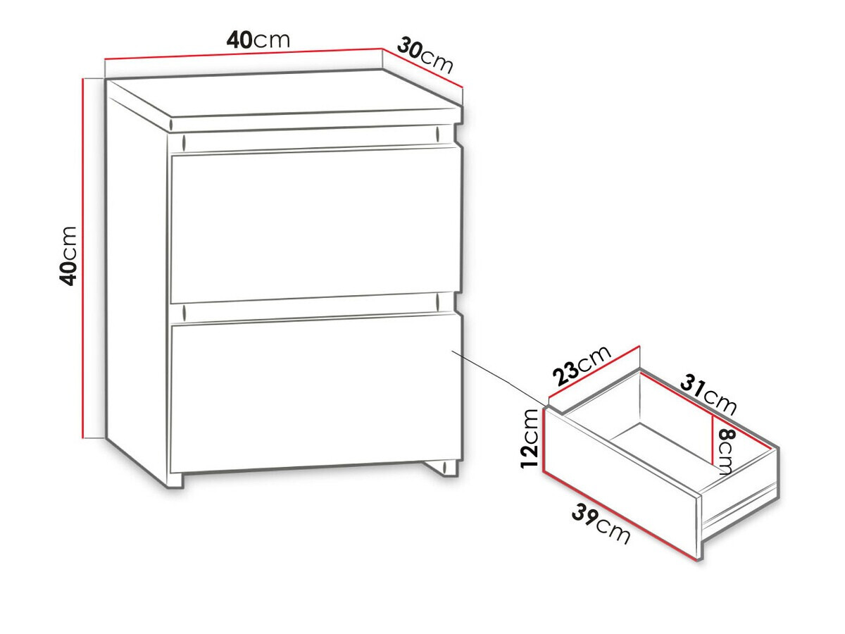Éjjeliszekrény Comfivo Structor I (Sonoma tölgy)