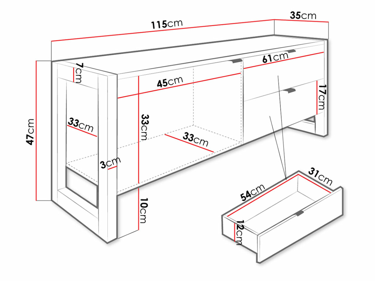TV-állvány Utica 116