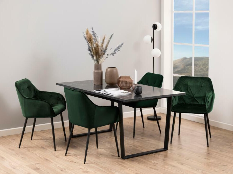 Asztal Norsica 591 (Fekete márvány + Fekete)