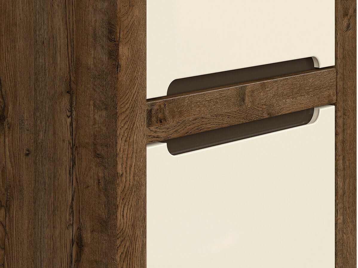 Könyvespolc Ophevaru 106 (Fényes krém + April tölgy)