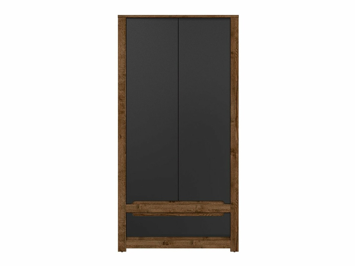 Gardróbszekrény Ophevaru 109 (Matt fekete + April tölgy)