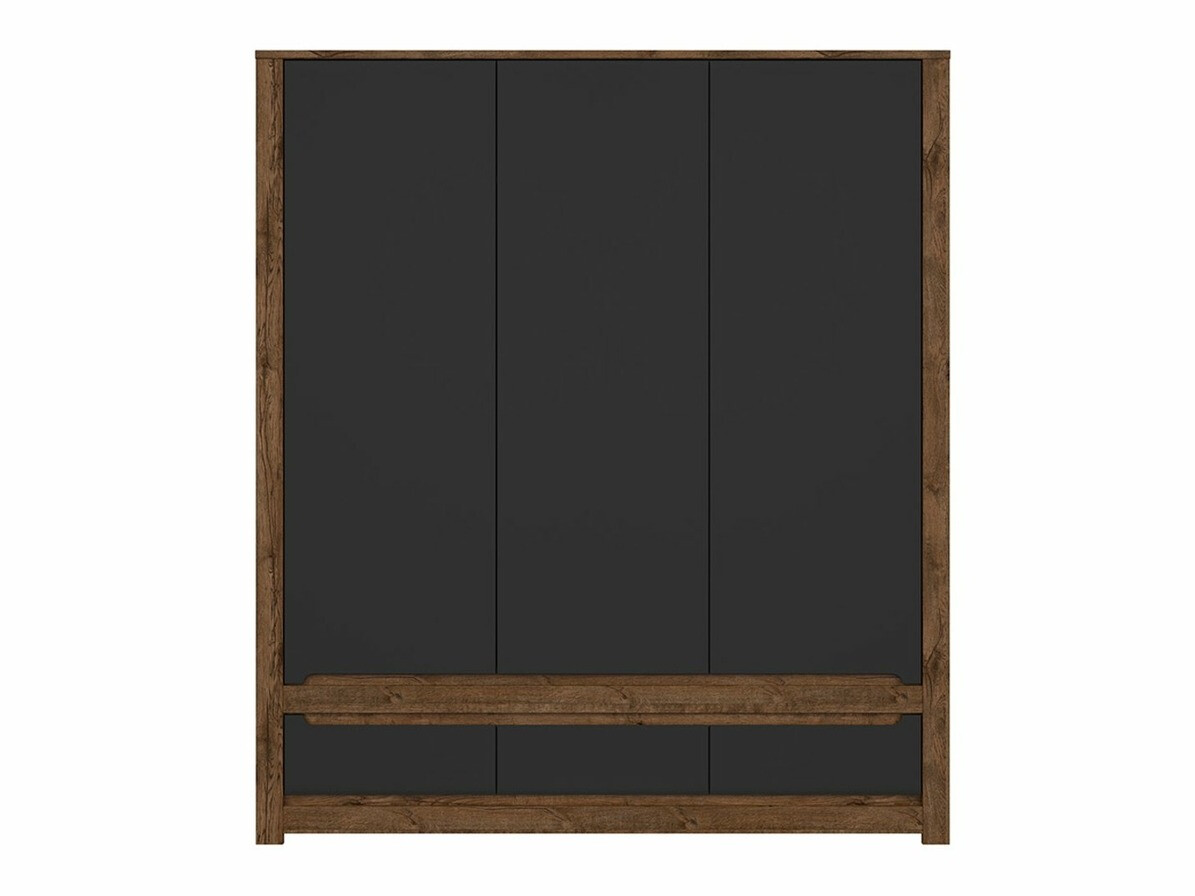 Gardróbszekrény Ophevaru 119 (Matt fekete + April tölgy)