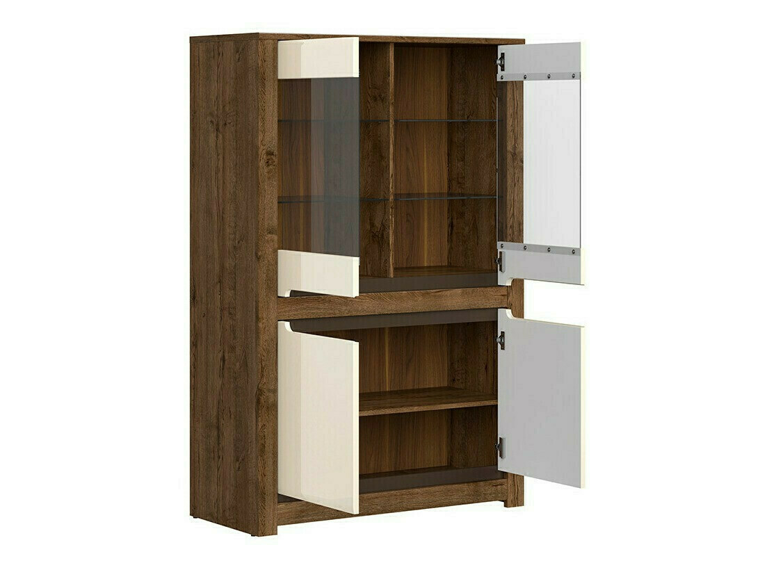 Könyvespolc Ophevaru 107 (Fényes krém + April tölgy)