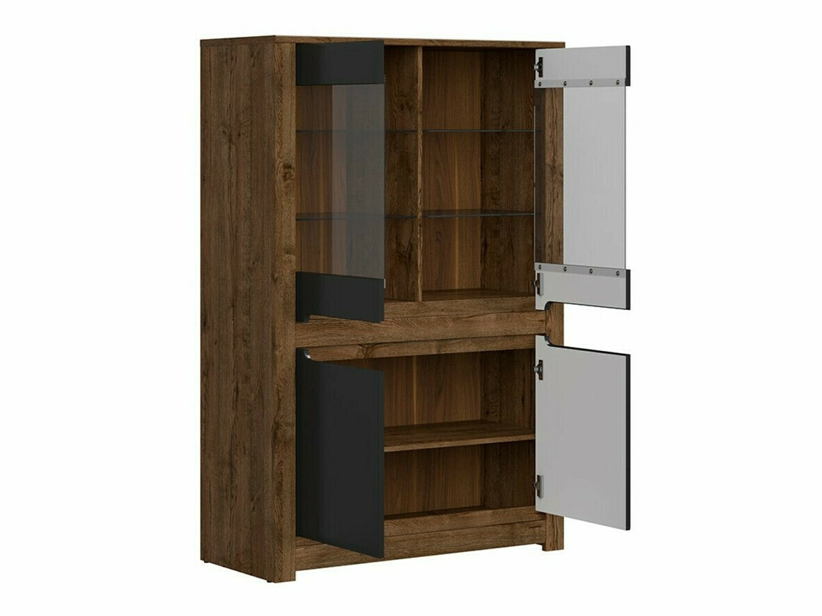 Könyvespolc Ophevaru 107 (Matt fekete + April tölgy)