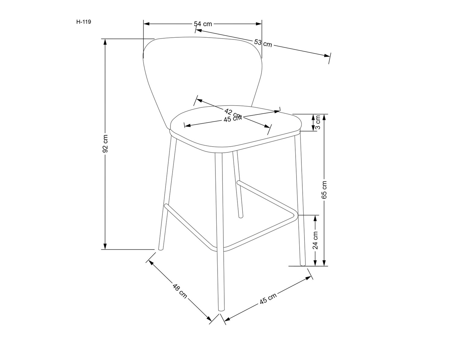 Alacsony bárszék Houston 1510