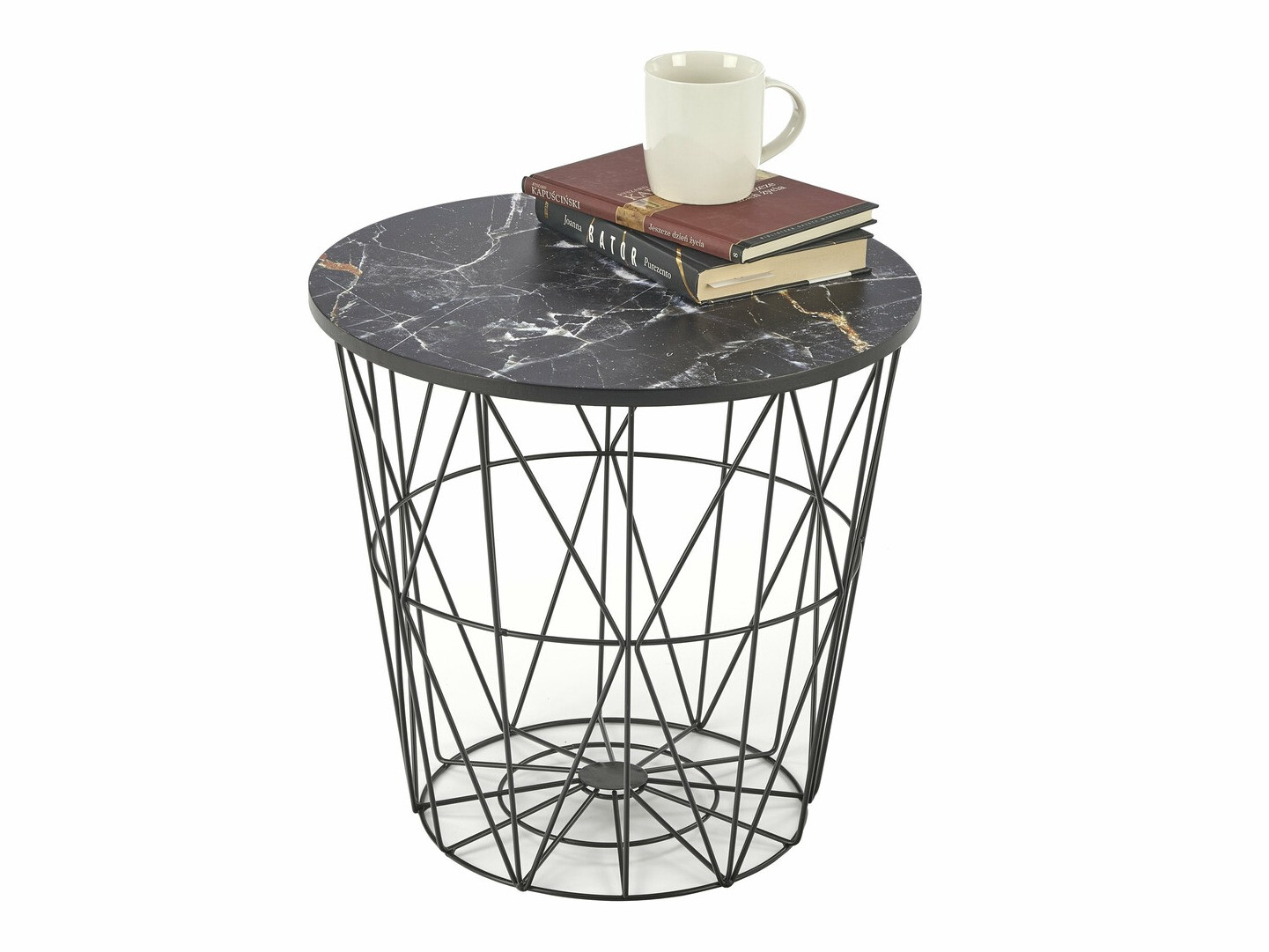 Dohányzóasztal Houston 1512 (Fekete + Fekete márvány)