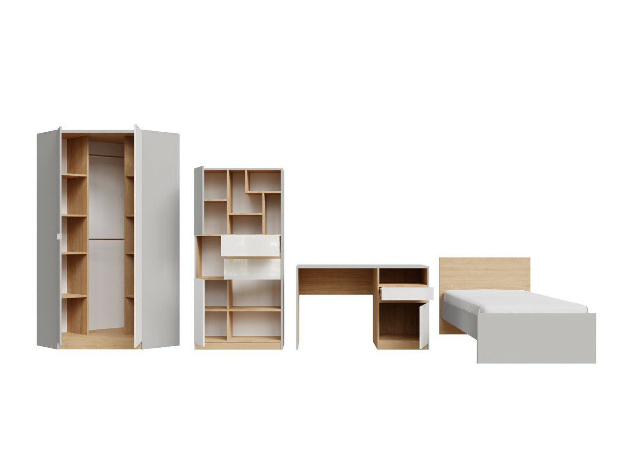 Bútorkészlet Nuevaru 120 (Fényes fehér)