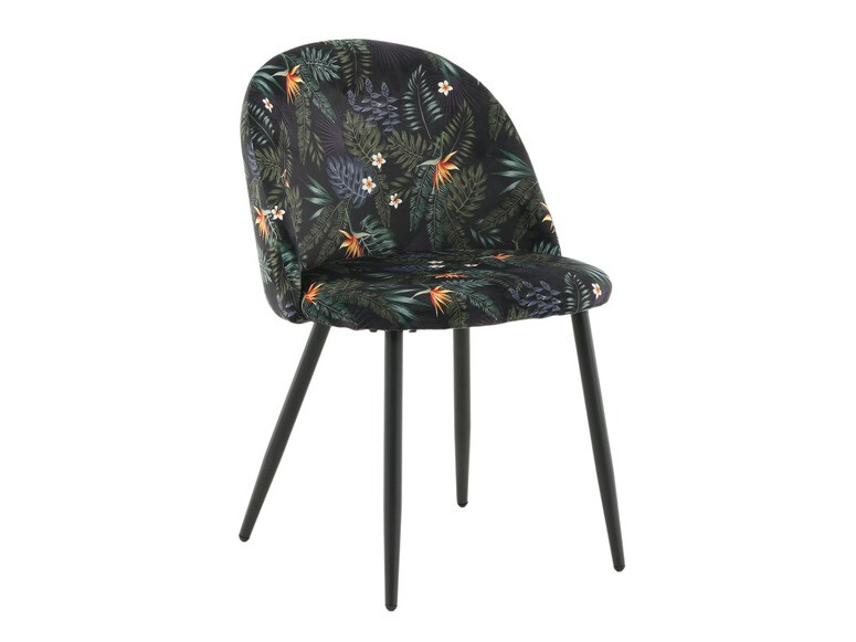 Étkezőgarnitúra Dallas 335 (Virágos minta + Fekete)