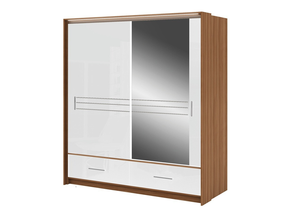 Gardróbszekrény Honolulu 163 (Szilva + Fényes fehér)