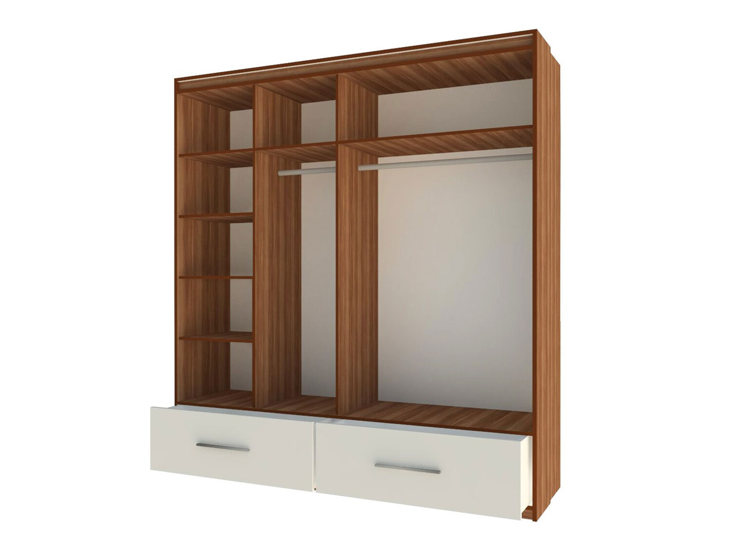 Gardróbszekrény Honolulu 163 (Szilva + Fényes fehér)