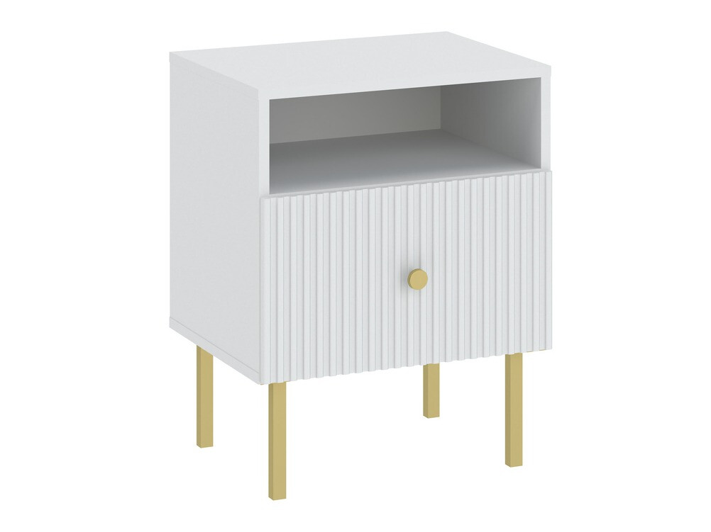 Éjjeliszekrény Etliva 106 (Fehér + Aranysárga)