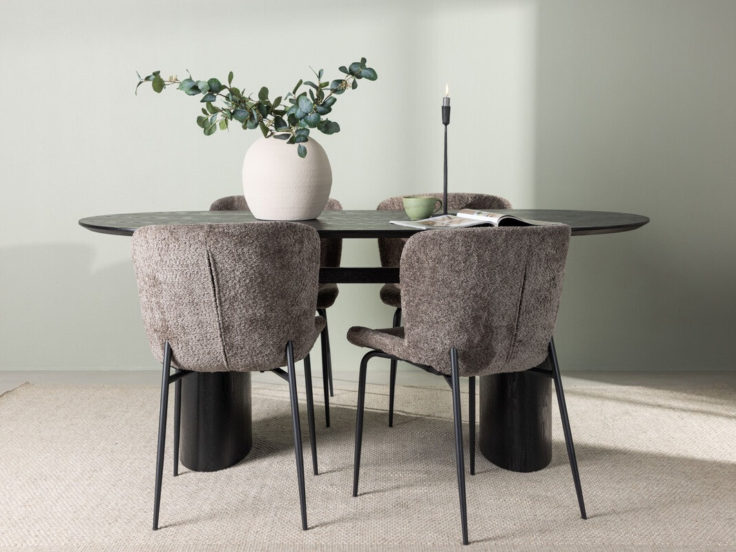 Étkezőgarnitúra Dallas 4117 (Fekete)