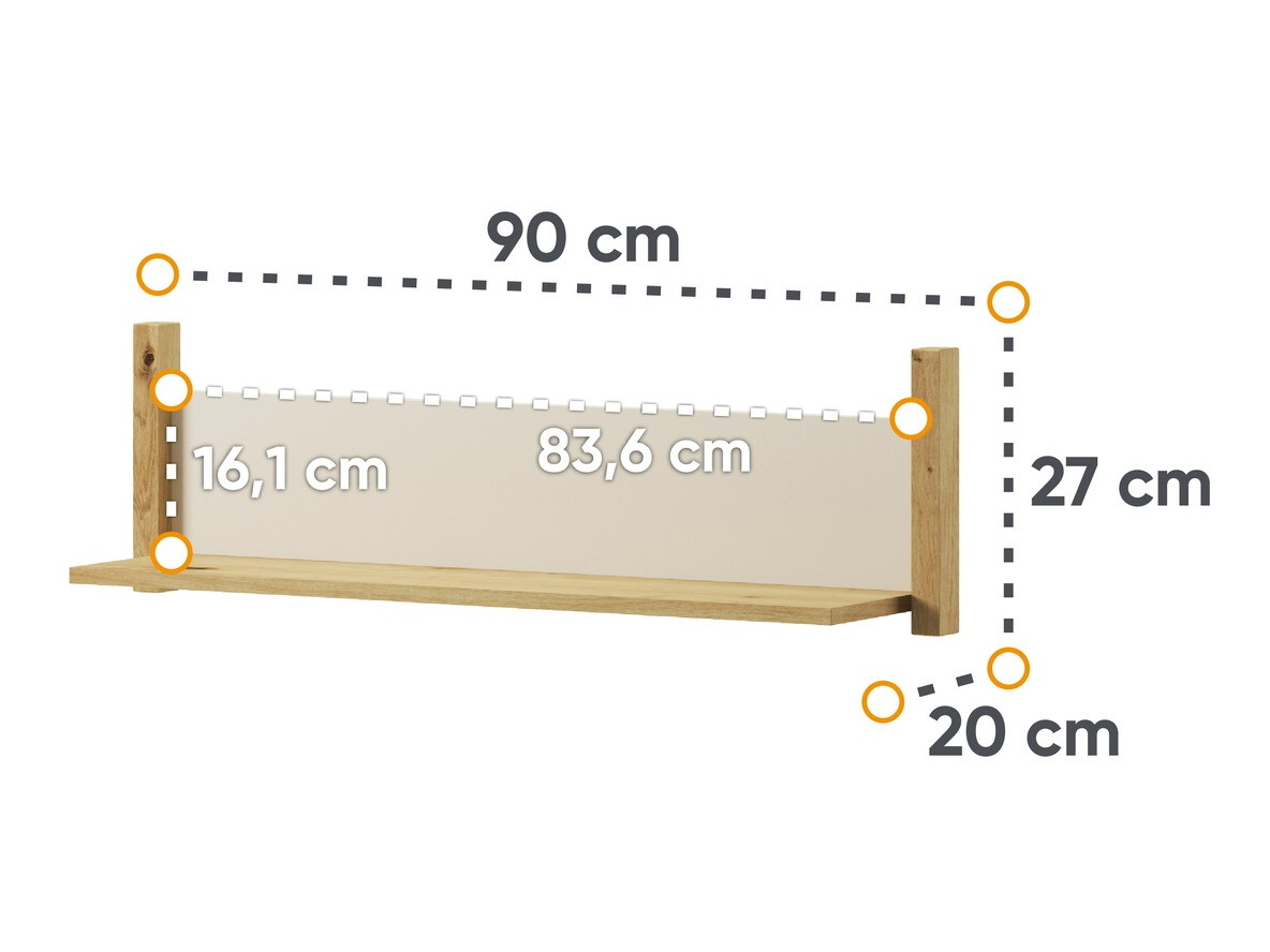 Fali polc Laralu 104