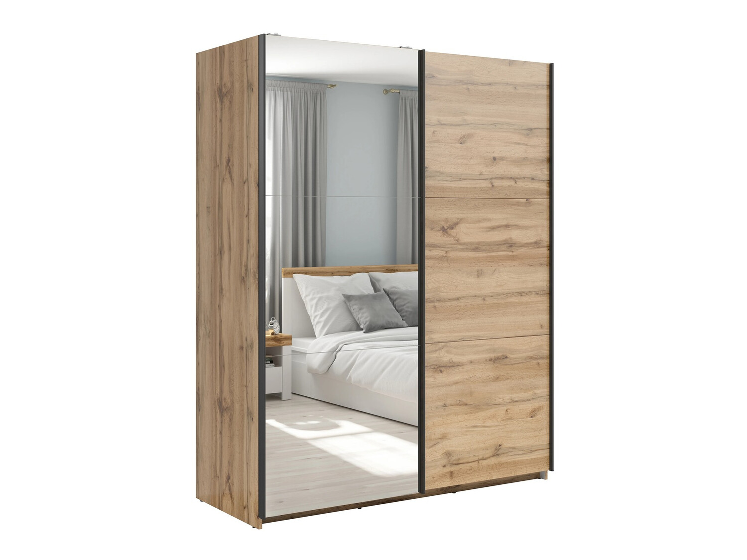 Gardróbszekrény Livevaro 118 (Wotan tölgy)