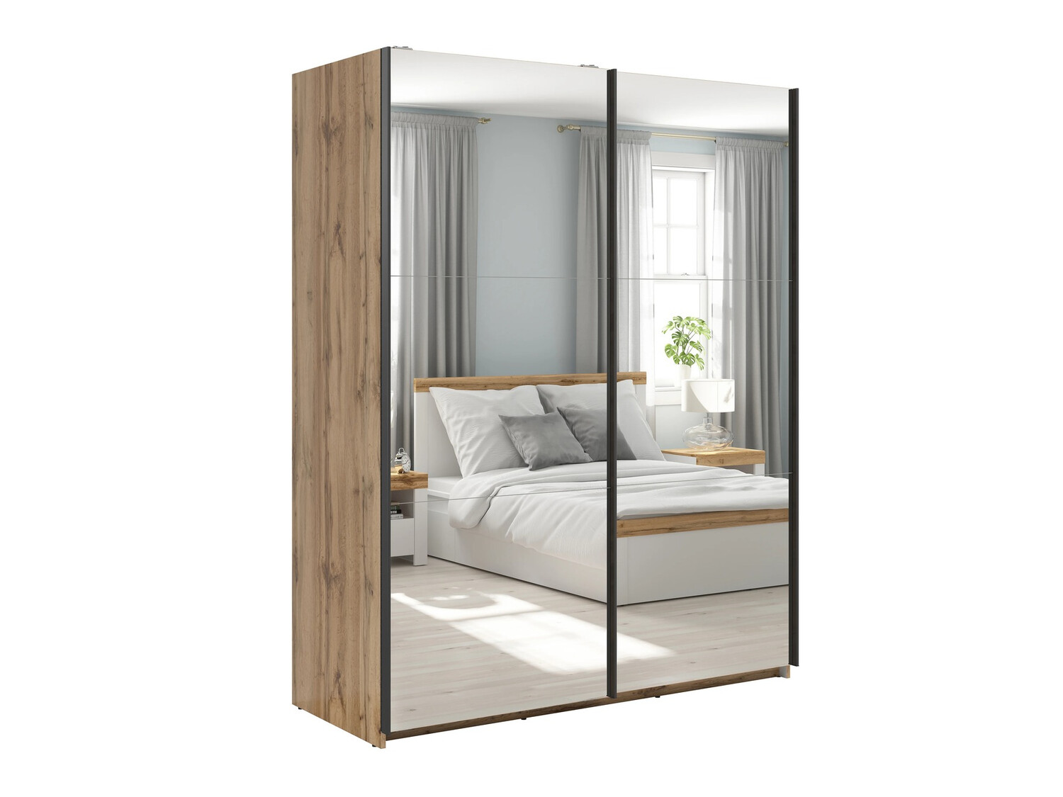 Gardróbszekrény Livevaro 119 (Wotan tölgy)