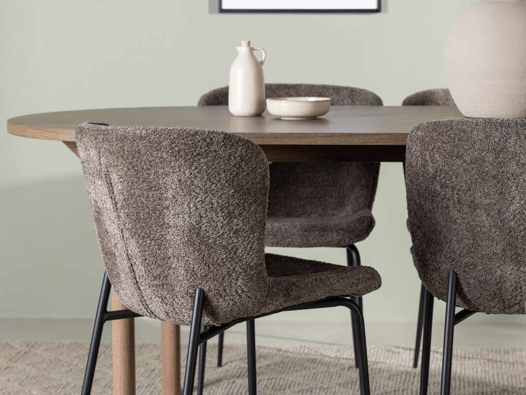 Étkezőgarnitúra Dallas 4132 (Barna + Fekete)