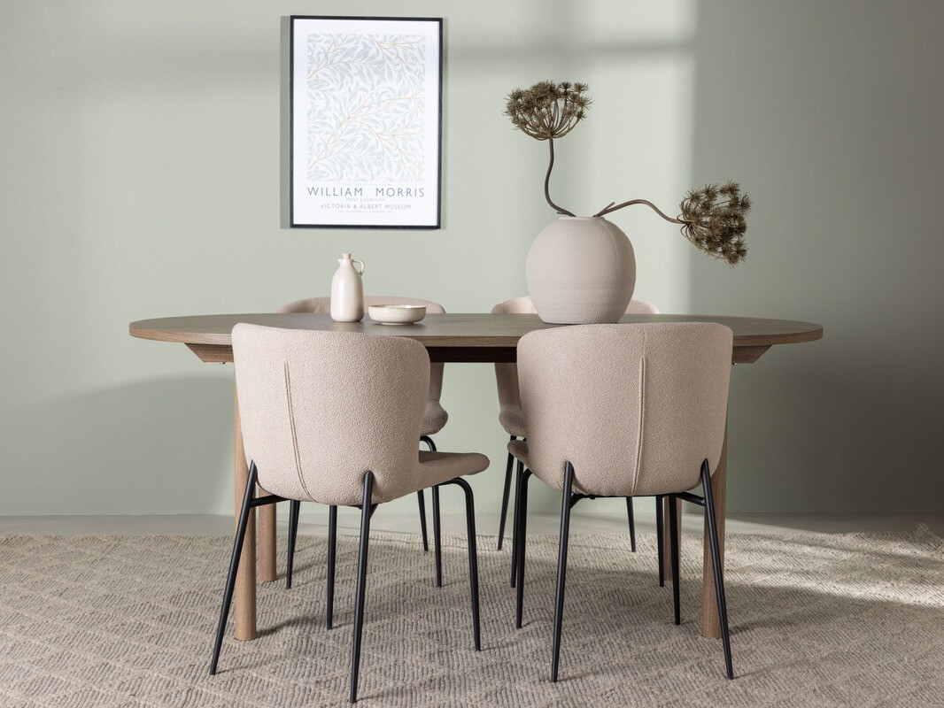 Étkezőgarnitúra Dallas 4132 (Bézs + Fekete)