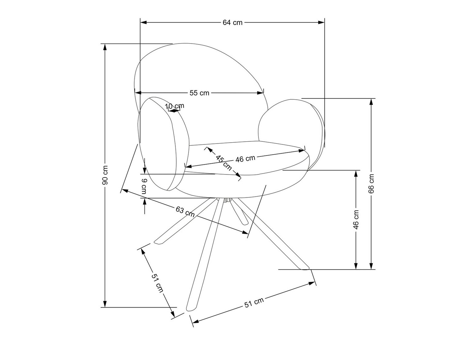 Szék Houston 1527 (Szürke + Fekete)