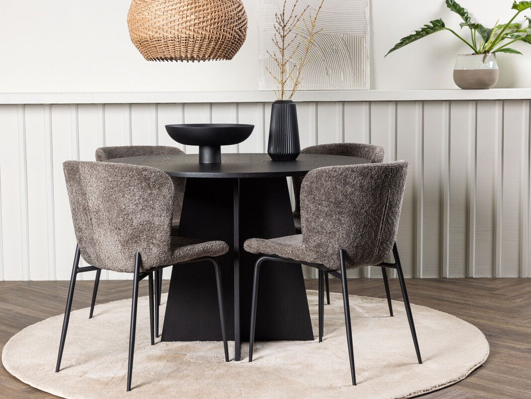 Étkezőgarnitúra Dallas 4147 (Barna + Fekete)