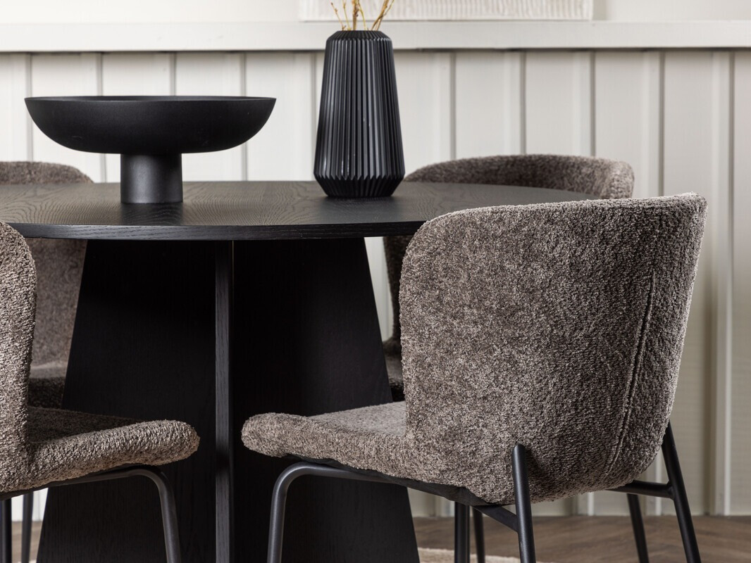 Étkezőgarnitúra Dallas 4147 (Barna + Fekete)