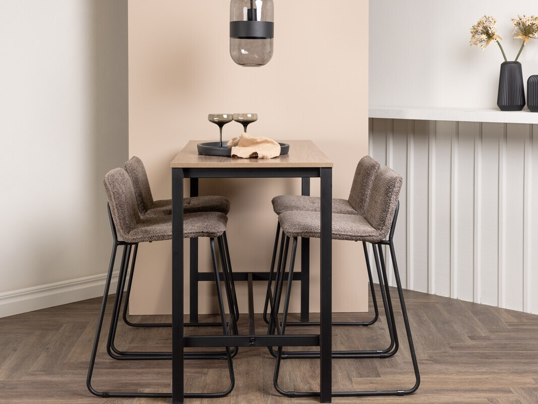 Étkezőgarnitúra Dallas 4155 (Sötétszürke + Fekete)