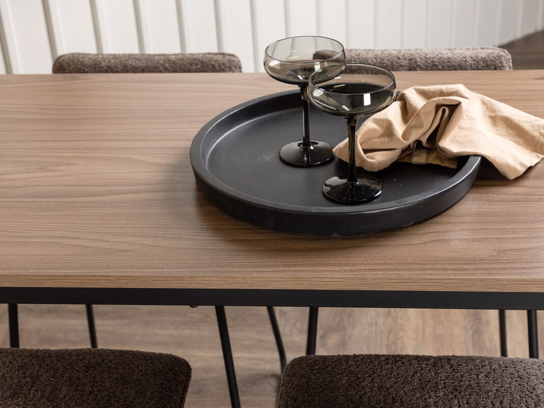 Étkezőgarnitúra Dallas 4155 (Sötétszürke + Fekete)