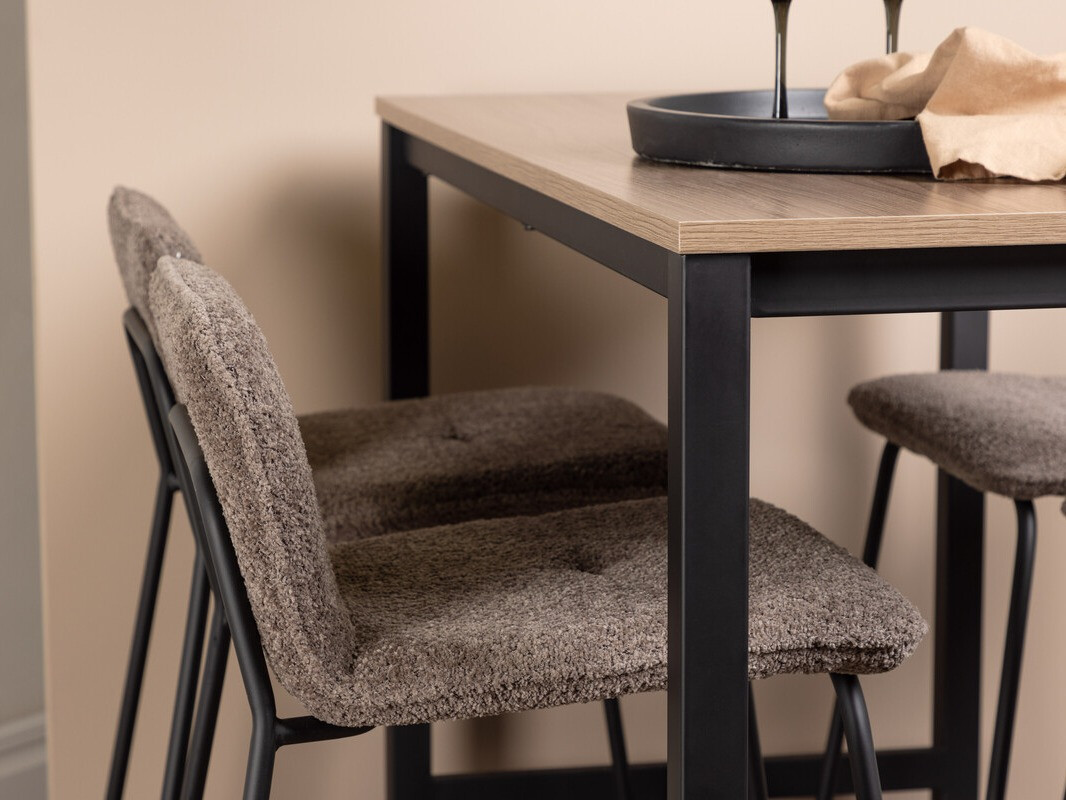 Étkezőgarnitúra Dallas 4155 (Sötétszürke + Fekete)