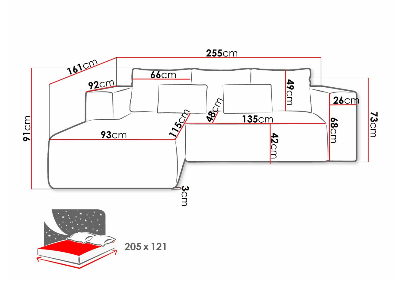 Sarokkanapé Arvada 116 (Poso 26)