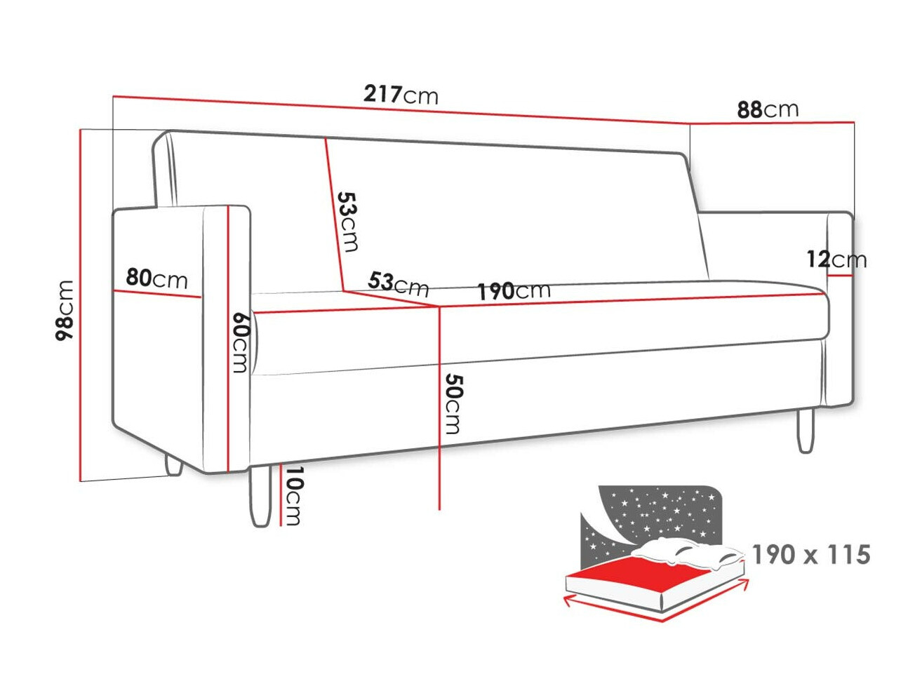 Kanapéágy Memphis 136 (Kronos 29)