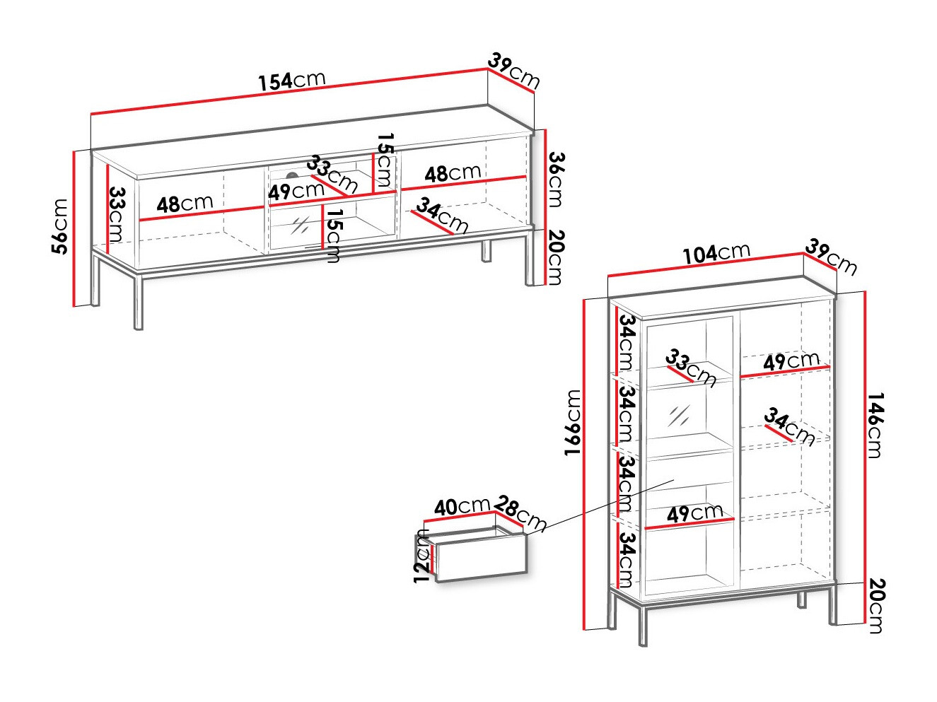 Nappali szett Soferi 114 (Fekete + Wotan tölgy)