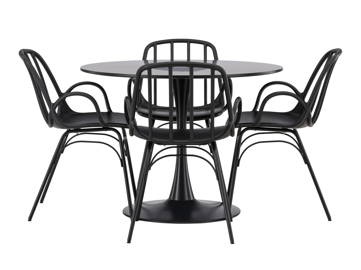 Étkezőgarnitúra Dallas 4165 (Fekete)