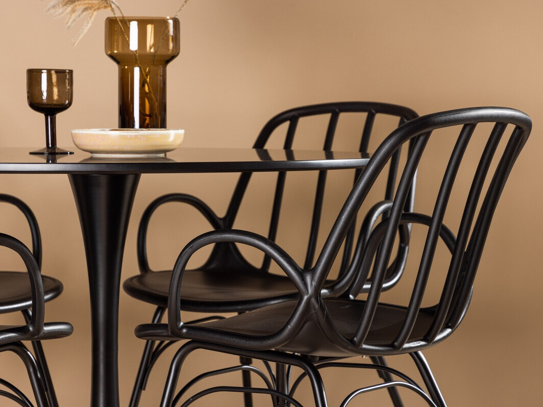 Étkezőgarnitúra Dallas 4165 (Fekete)