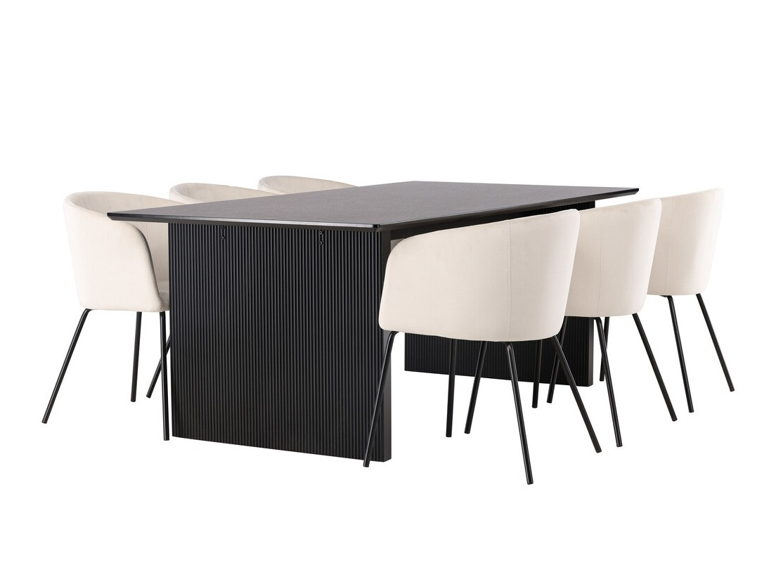 Étkezőgarnitúra Dallas 4182 (Krém + Fekete)