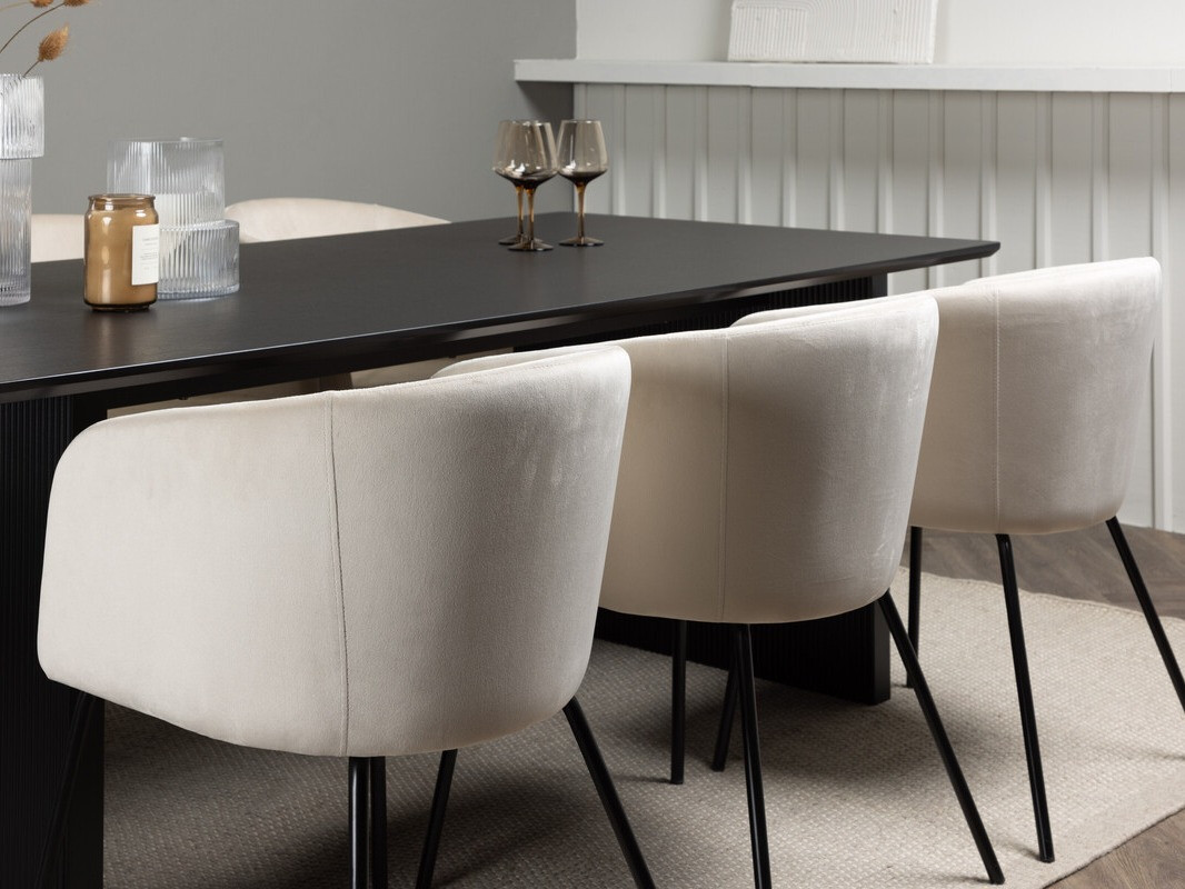 Étkezőgarnitúra Dallas 4182 (Krém + Fekete)