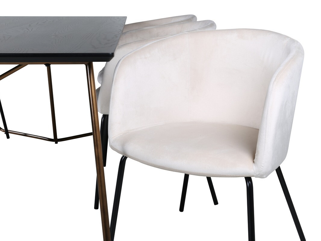 Étkezőgarnitúra Dallas 4191 (Krém + Fekete)