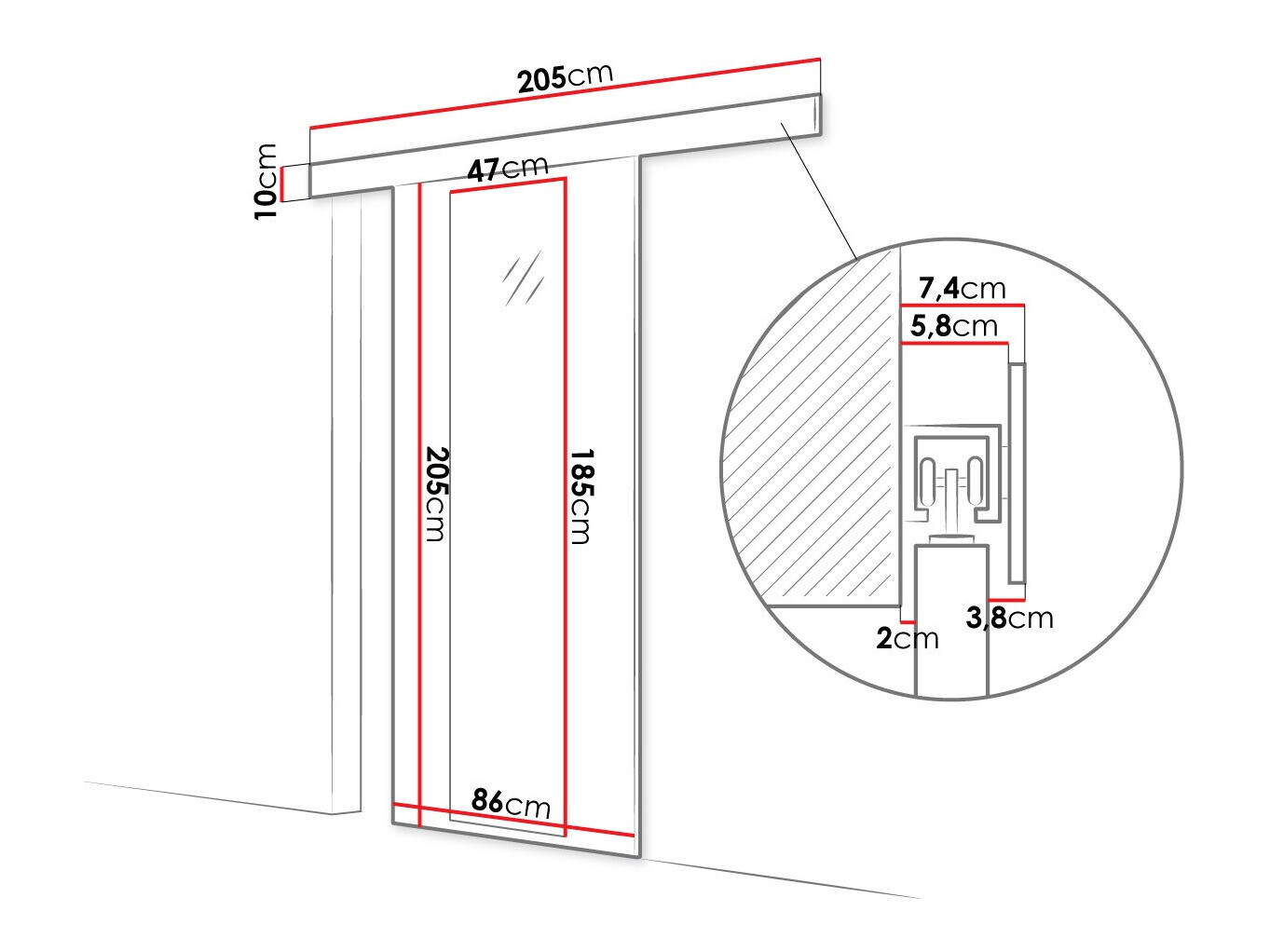 Tolóajtók Closico 169 (Sonoma tölgy)
