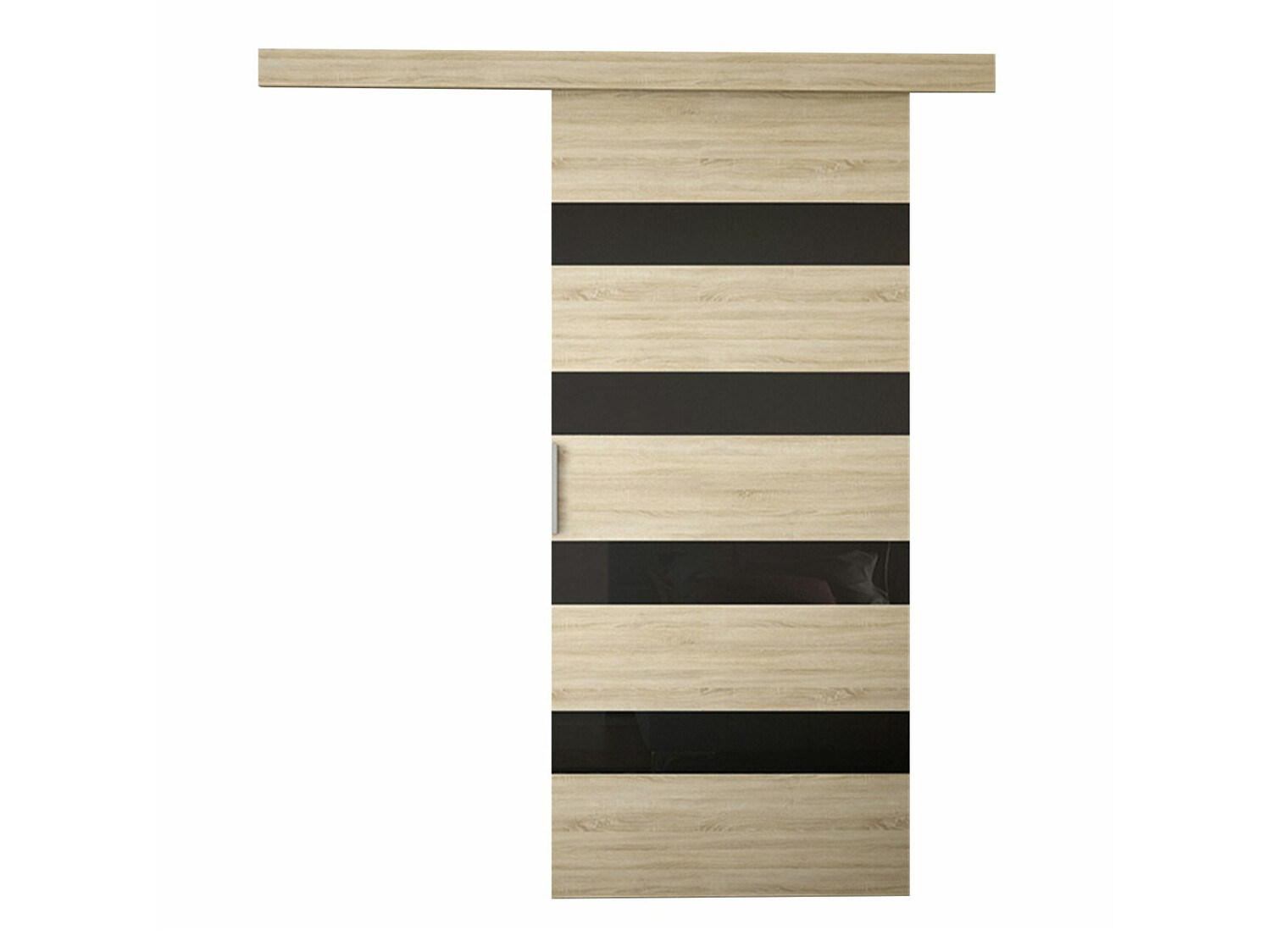 Tolóajtók Closico Materia V (Sonoma tölgy + Fekete)