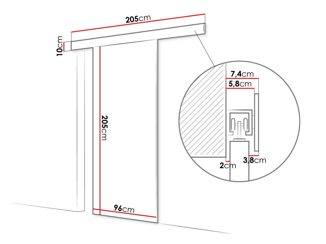Tolóajtók Closico 178 (Fehér)