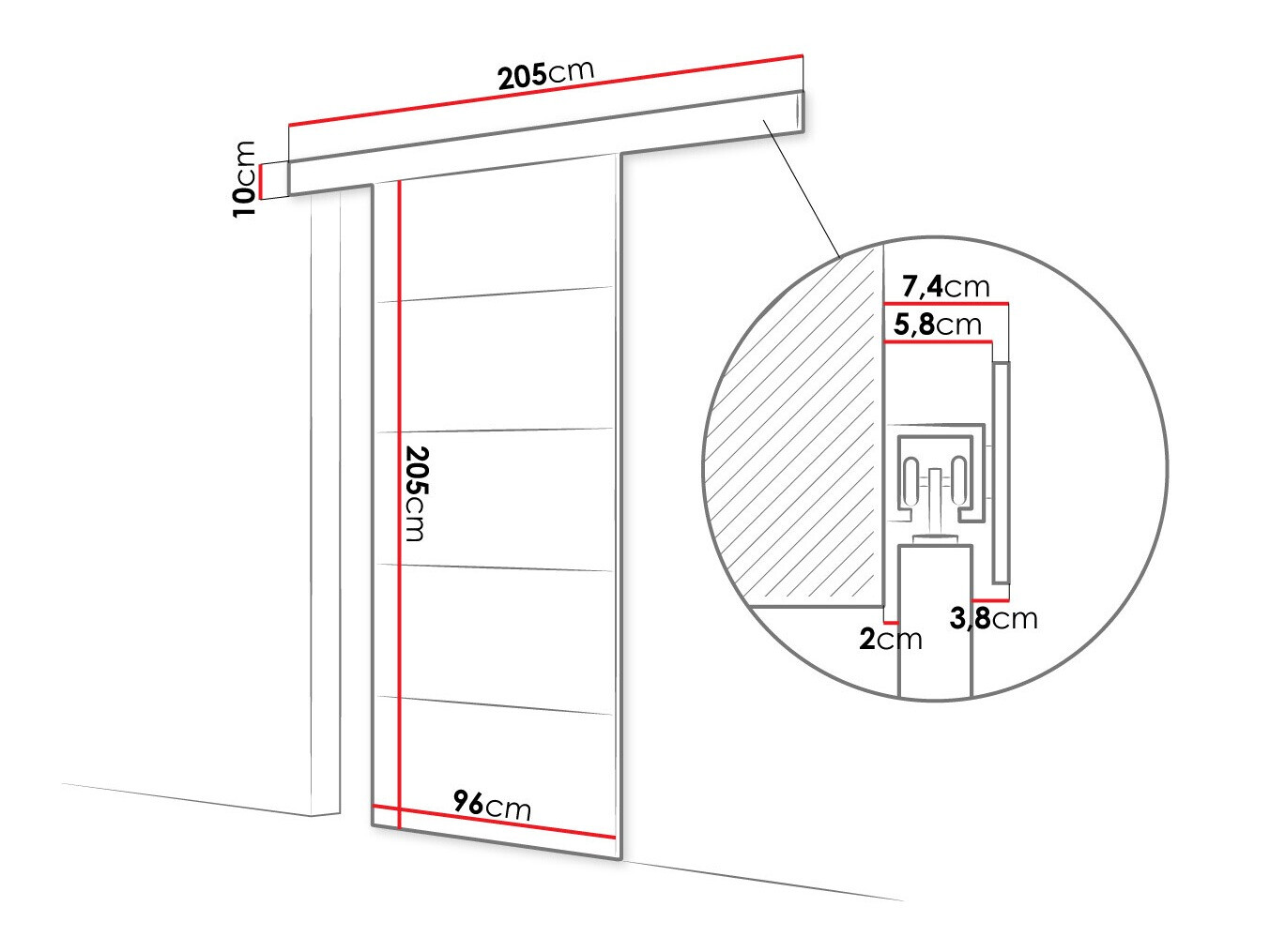 Tolóajtók Closico Portalis III (Sonoma tölgy)