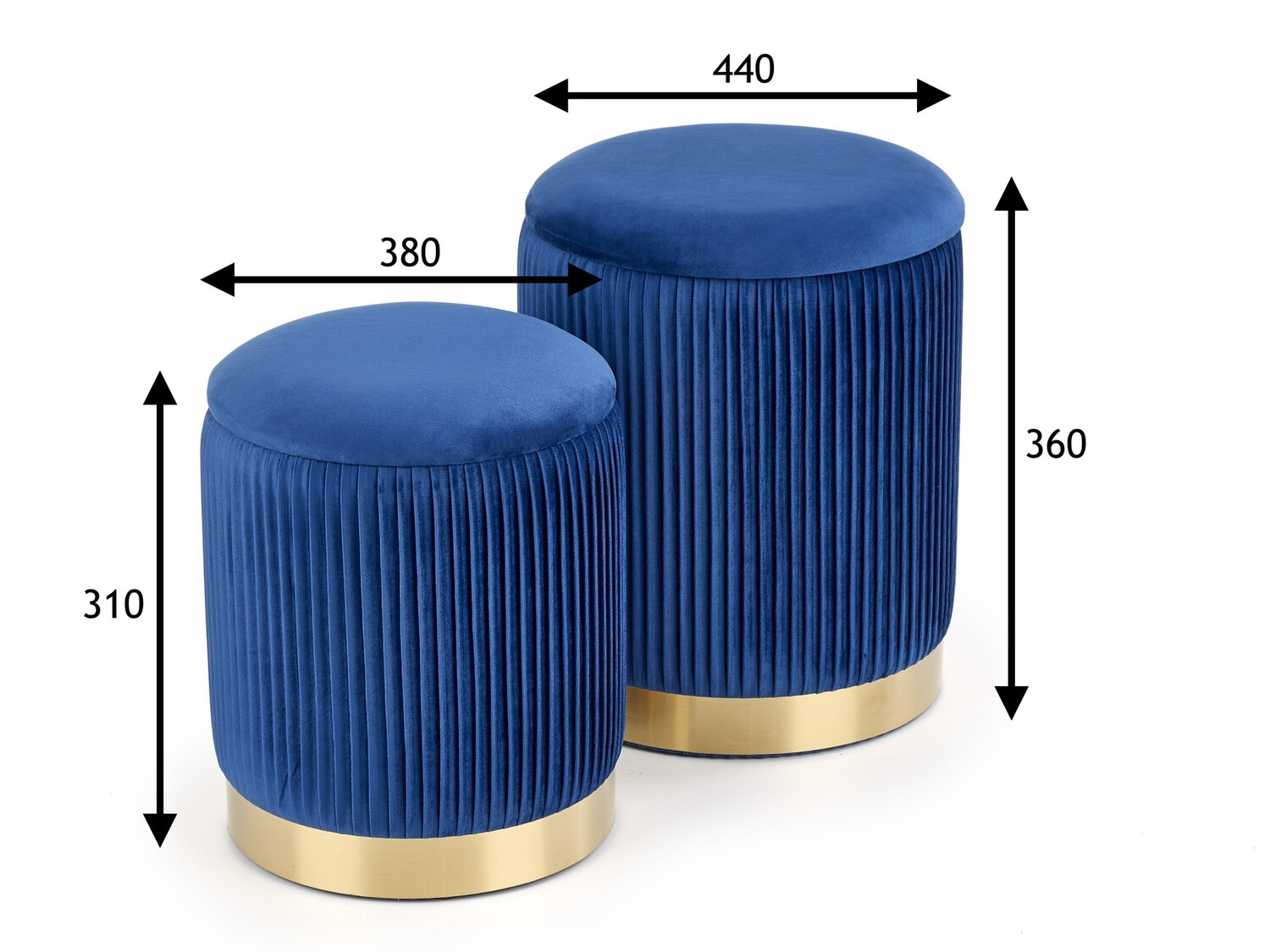 Puff szettek Houston 1153 (Sötétkék)