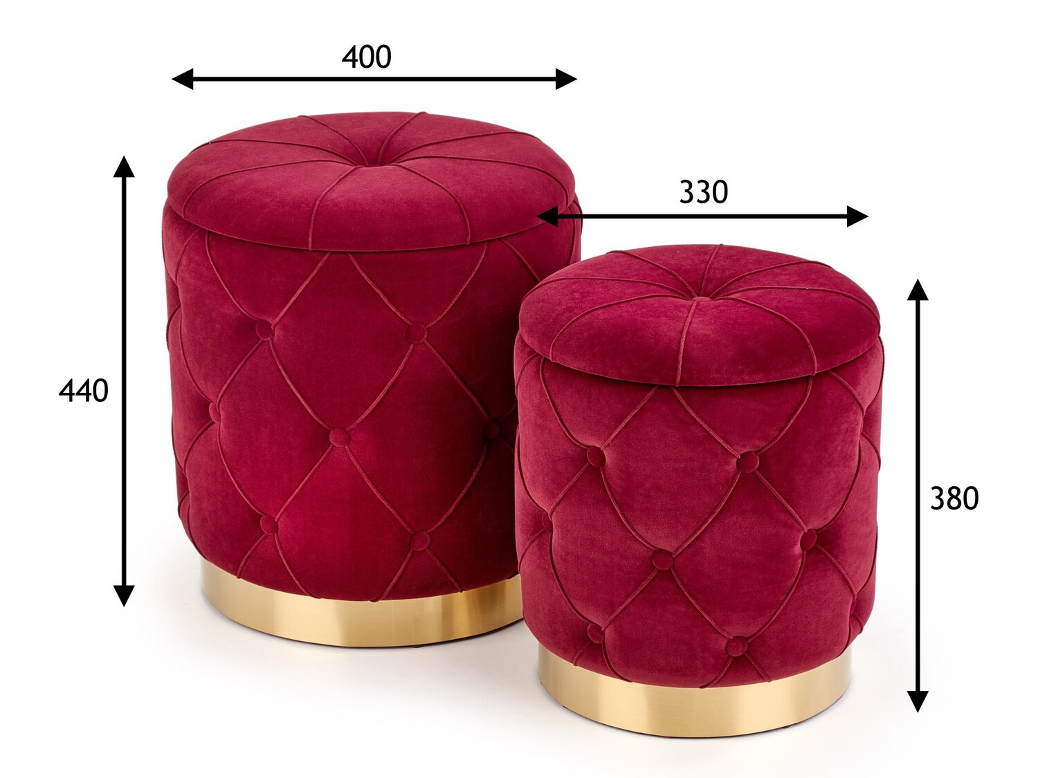 Puff szettek Houston 1154 (Bordó)