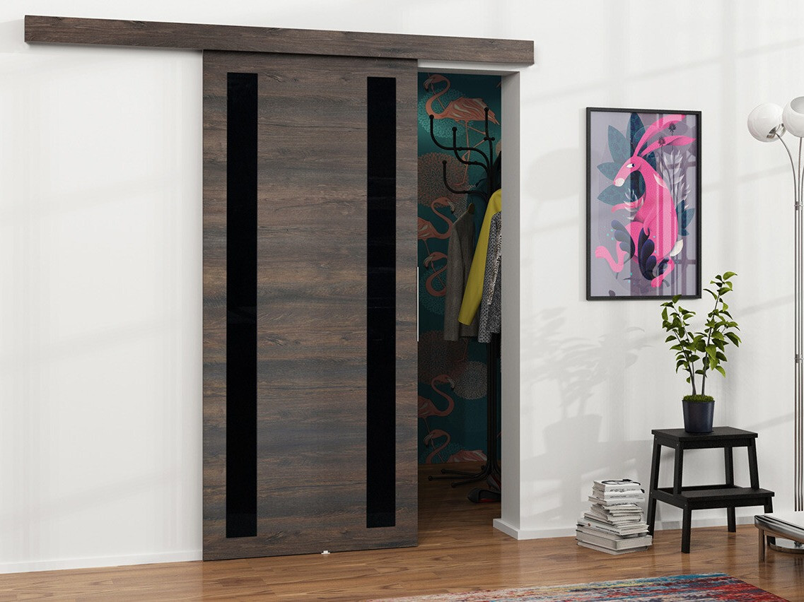 Tolóajtók Dover 120 (Sötét hamuszürke + Fekete)